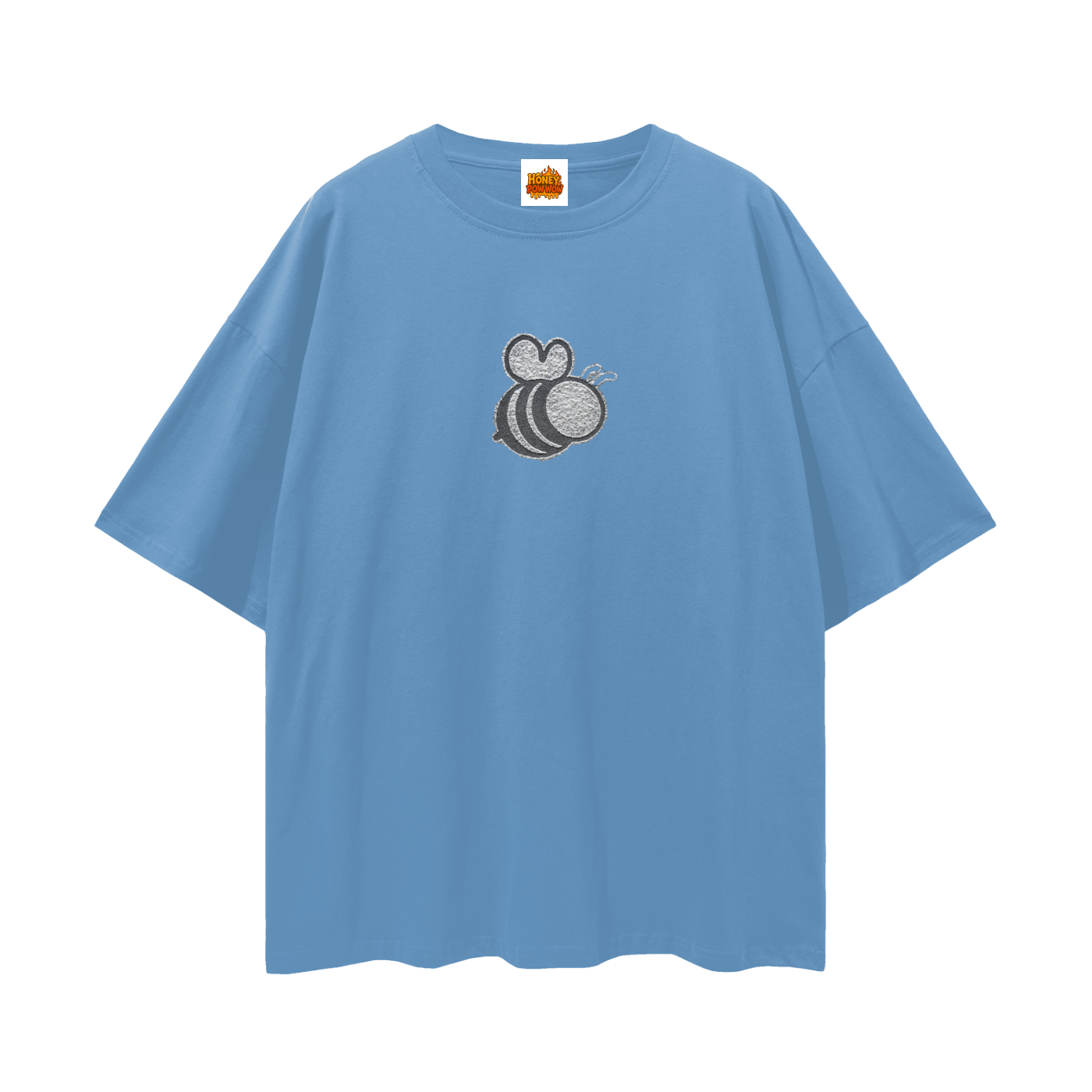 Bumble Cake Backed Streetwear Loose Drop Shoulder T-Shirt