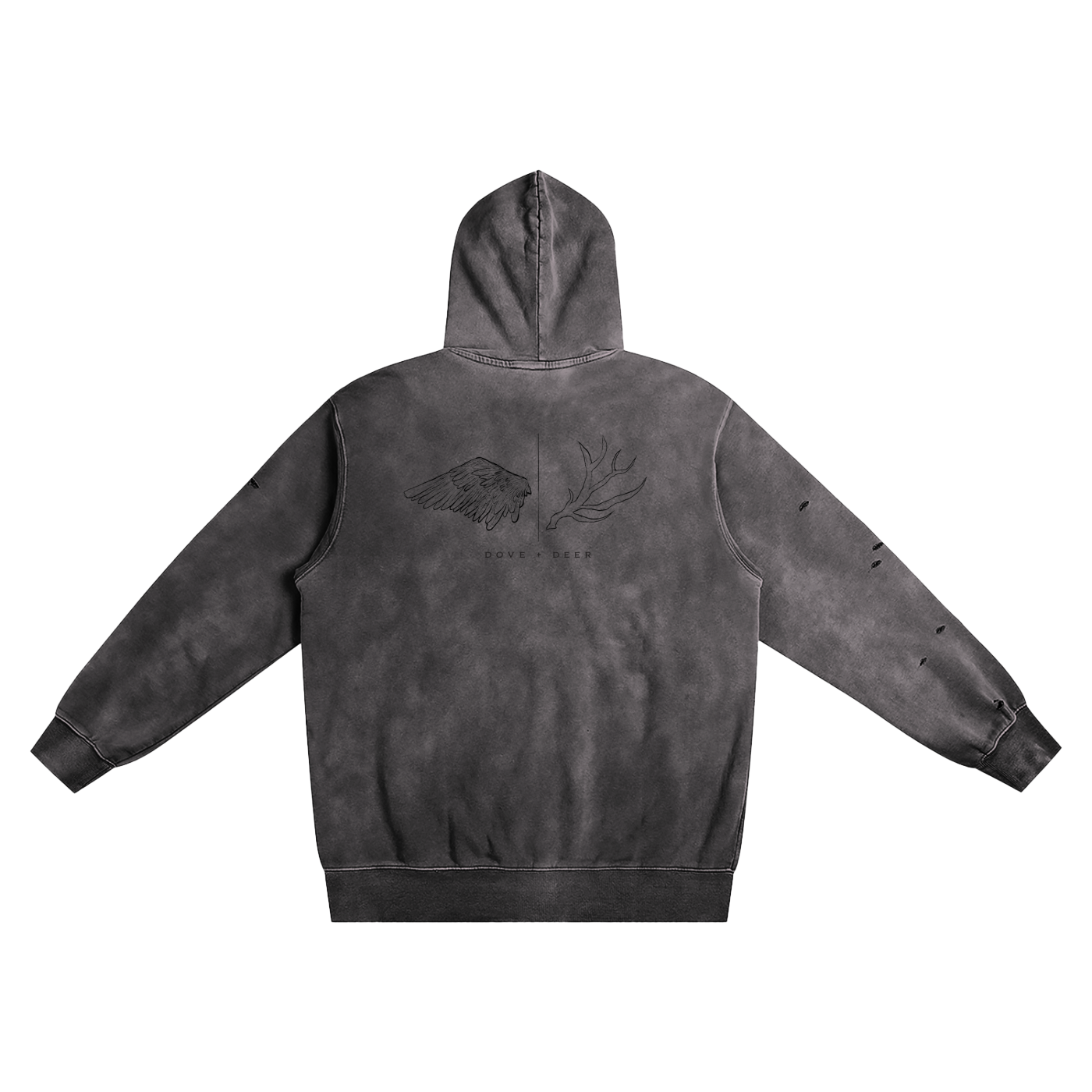 Distressed Vintage Wash Hoodie