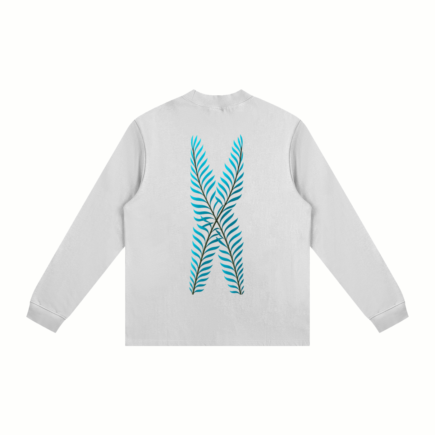 AHS Stained Glass- Blue Leaf Back- Non-Shrink Mock Neck Sweatshirt