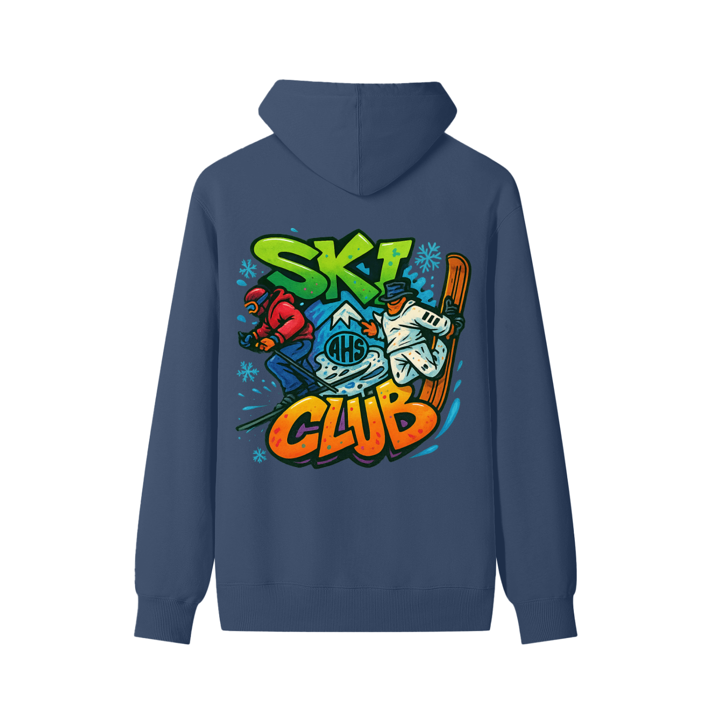 AHS Ski Club Graffiti Back 1 Unisex Cotton Hoodie