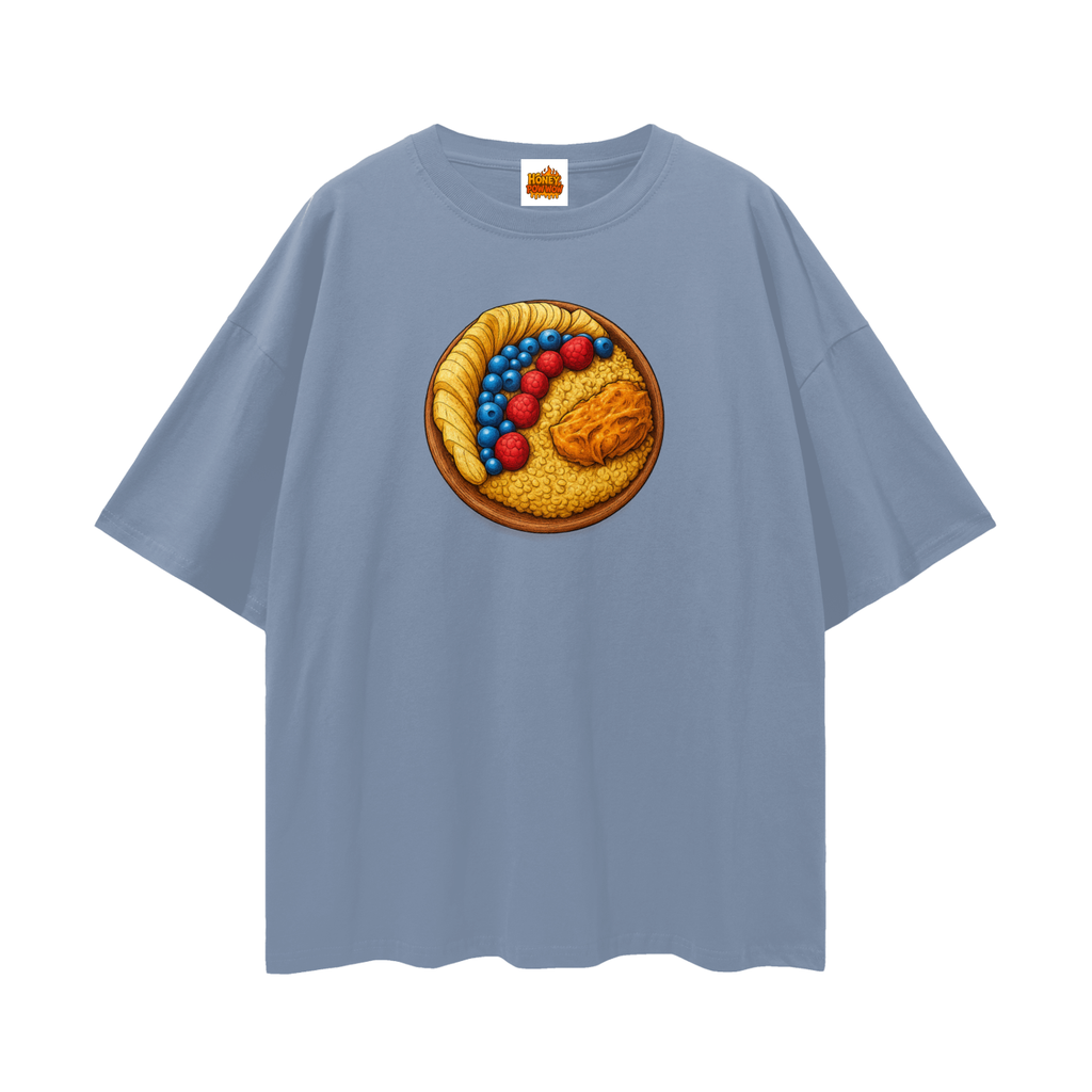 Oatmeal Streetwear Loose Drop Shoulder T-Shirt