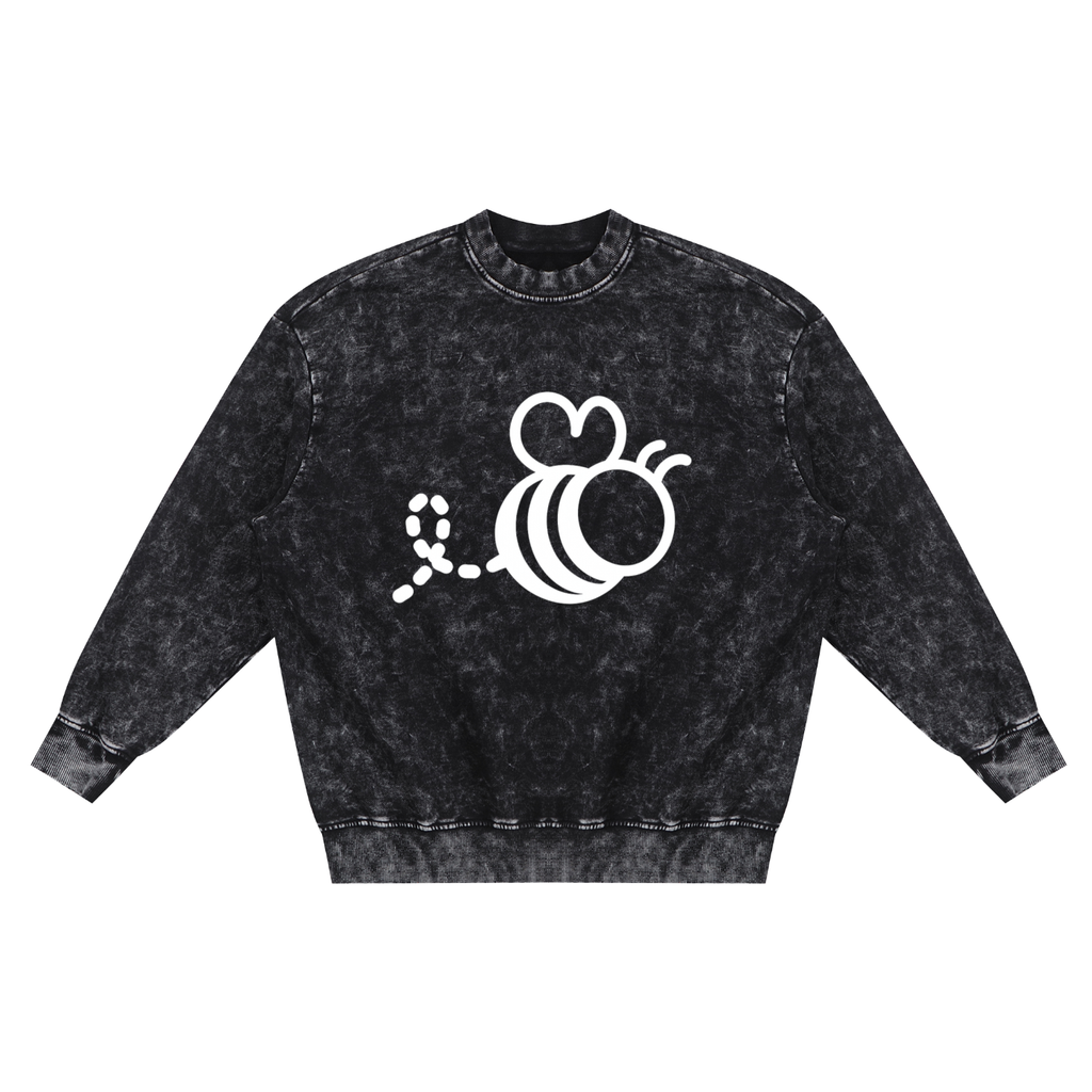 Snow Washed Hand-Frayed Sweatshirt