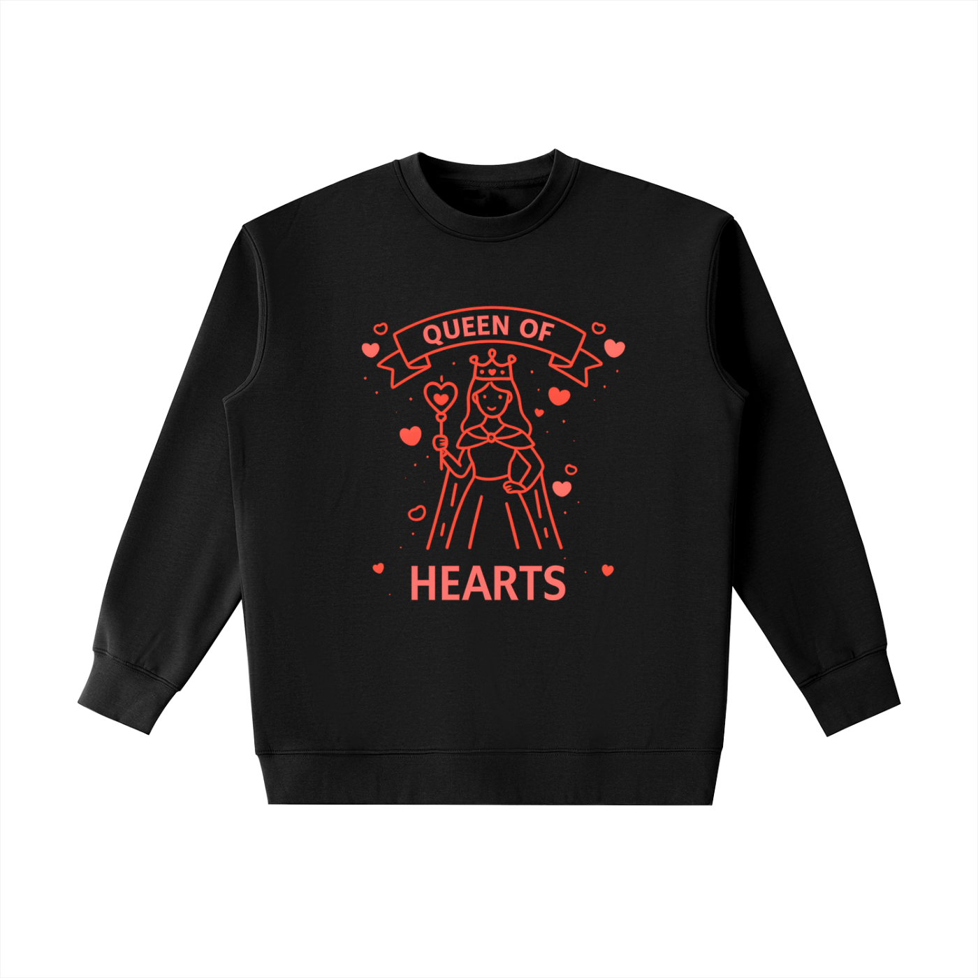 Queen of Hearts Weighted Crewneck Sweatshirt