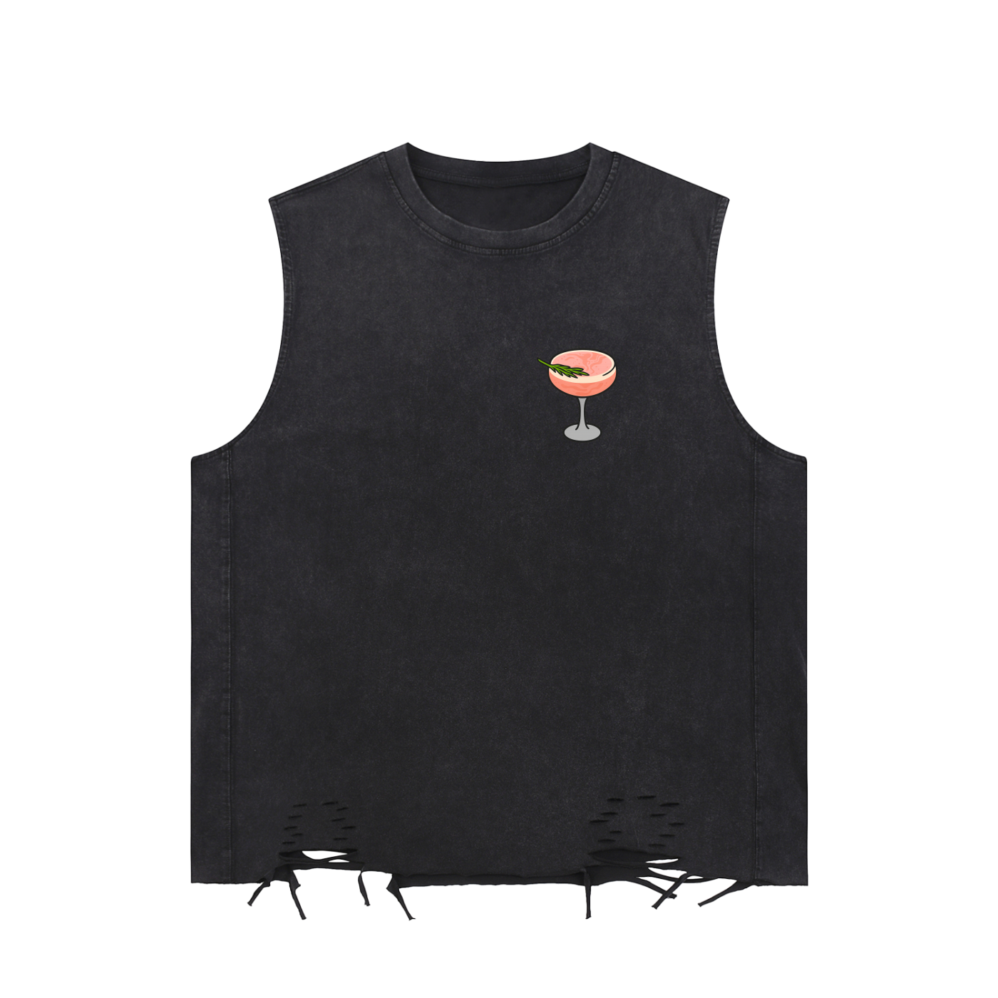 Snow Washed Raw-Hem Tank Top