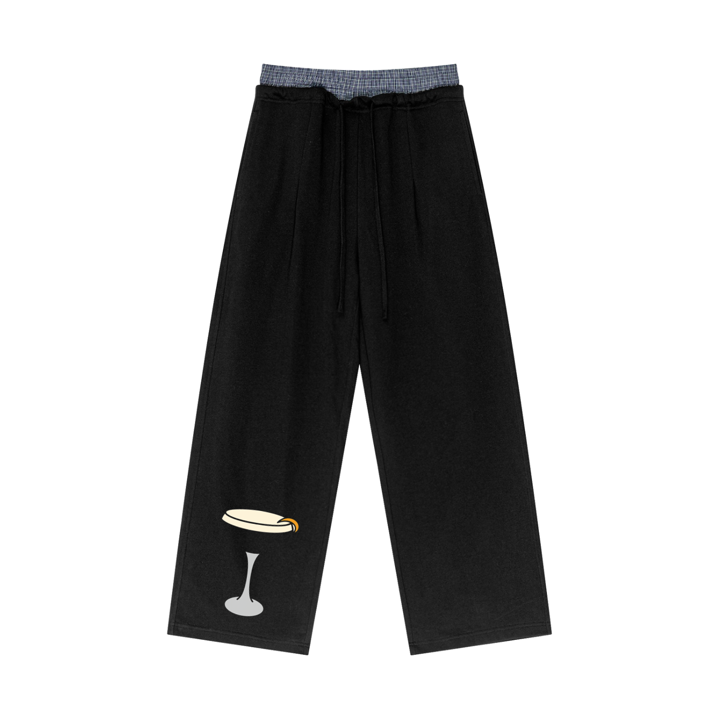 Espressotini Plaid Contrast Waist Pants