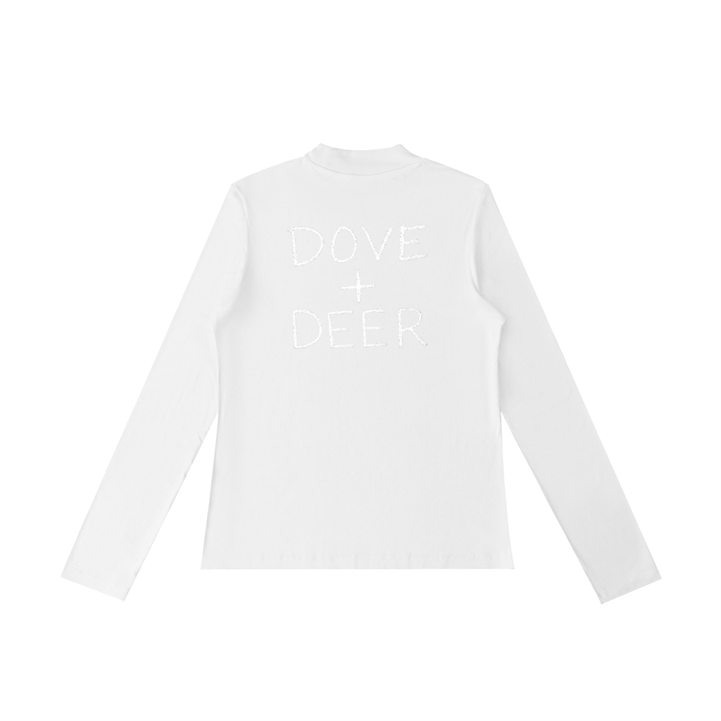 Ani's Mocha Cake Mock Neck Long Sleeve T-Shirt