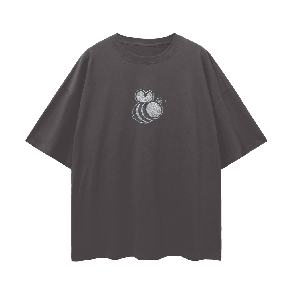 Bumble Cake Backed Streetwear Loose Drop Shoulder T-Shirt