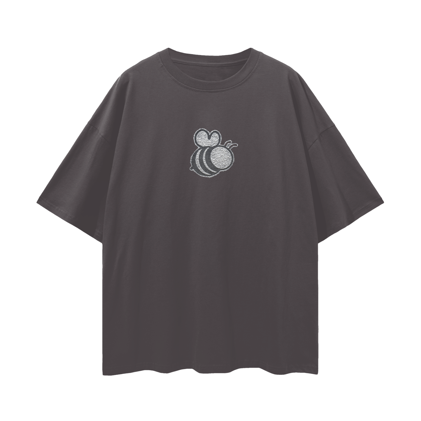 Bumble Cake Backed Streetwear Loose Drop Shoulder T-Shirt