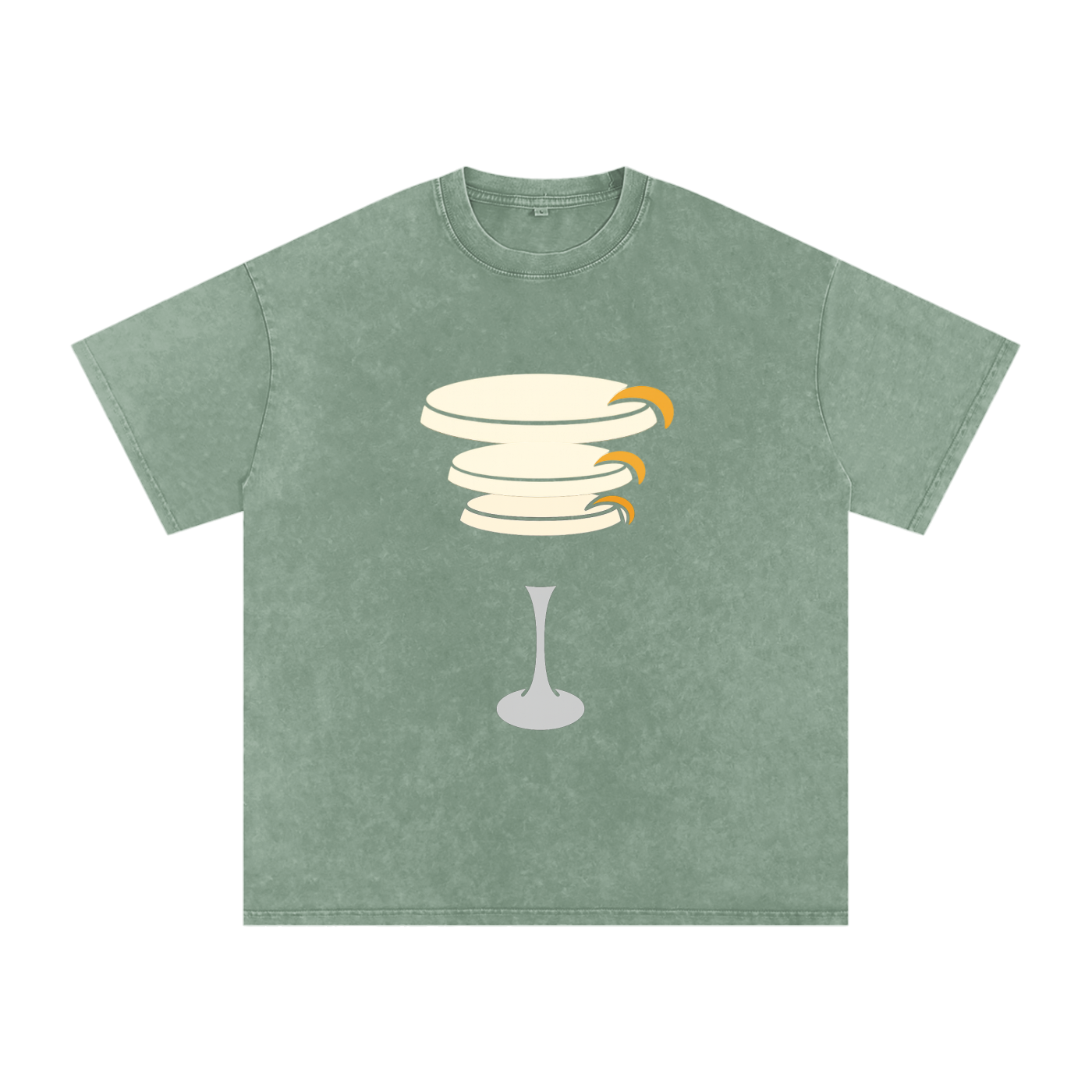 Snow Washed Oversized Cotton T-Shirt