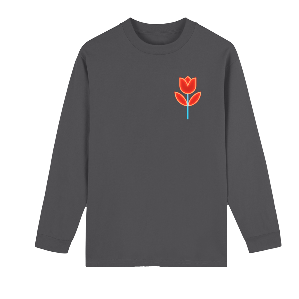 APSTA Neon Crew Neck Drop Shoulder Long Sleeve Shirt