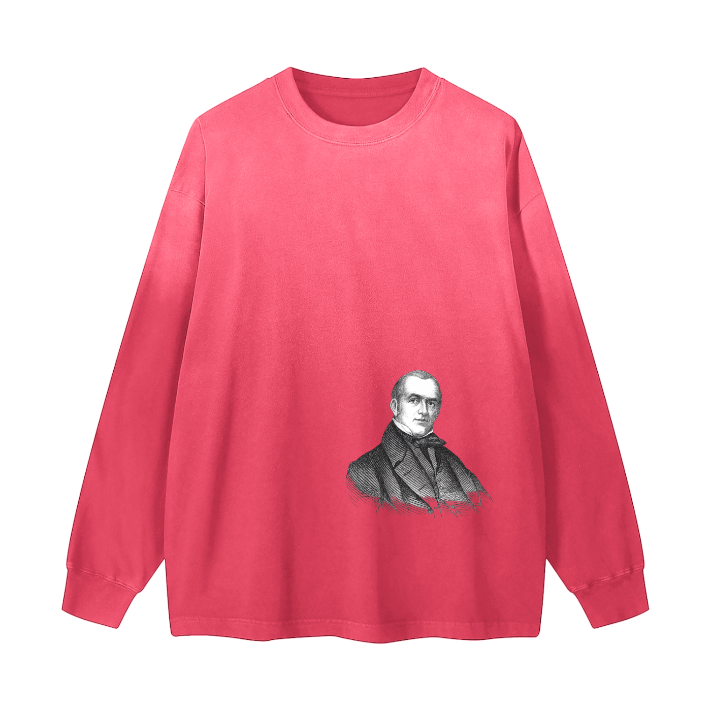 Gradient Washed Long Sleeve T-Shirt