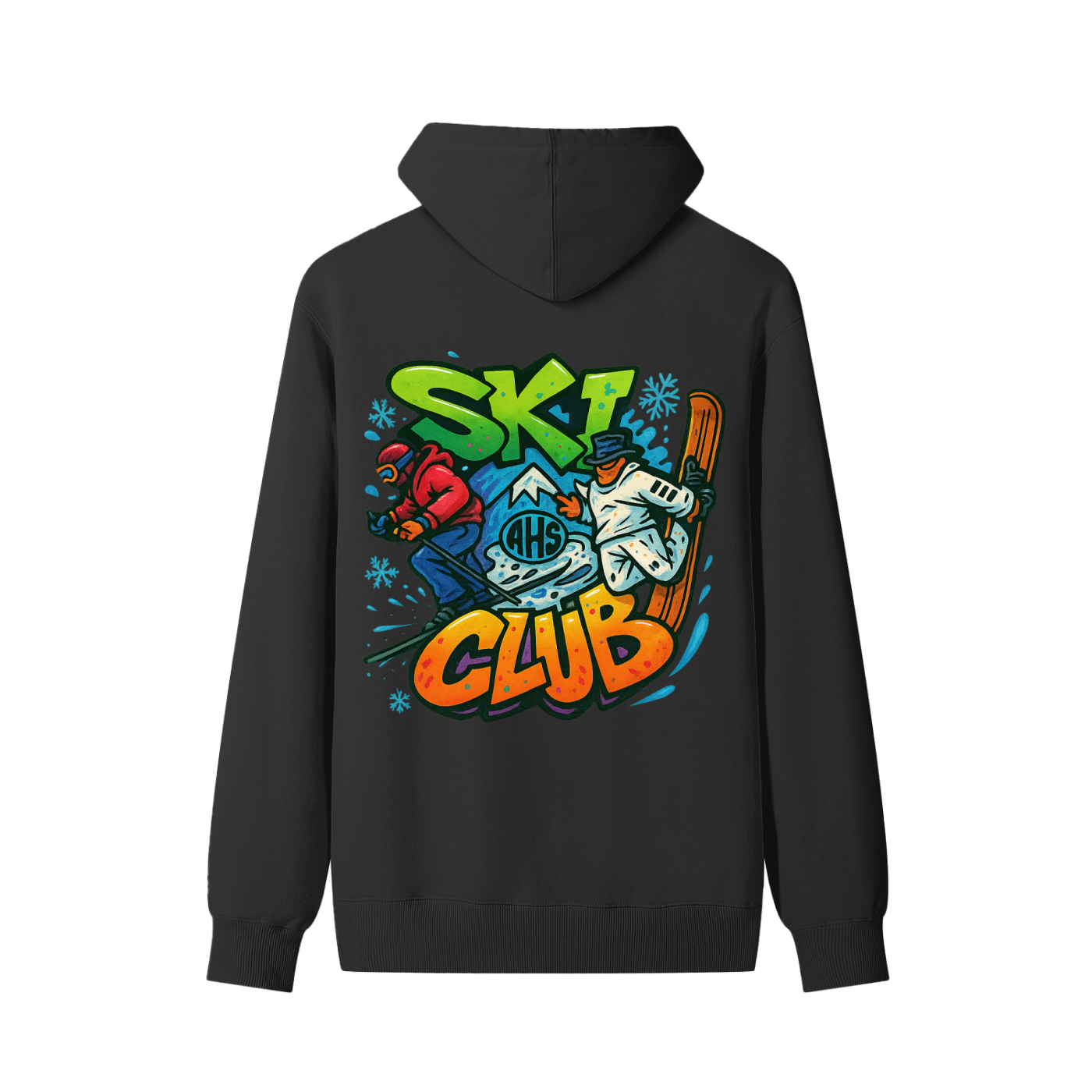 AHS Ski Club Graffiti Back 1 Unisex Cotton Hoodie