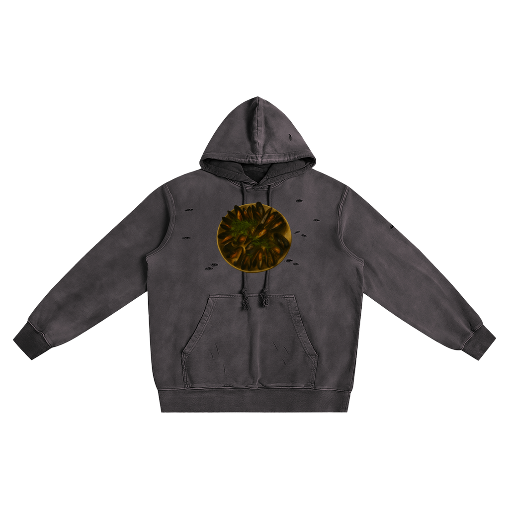 Distressed Vintage Wash Hoodie