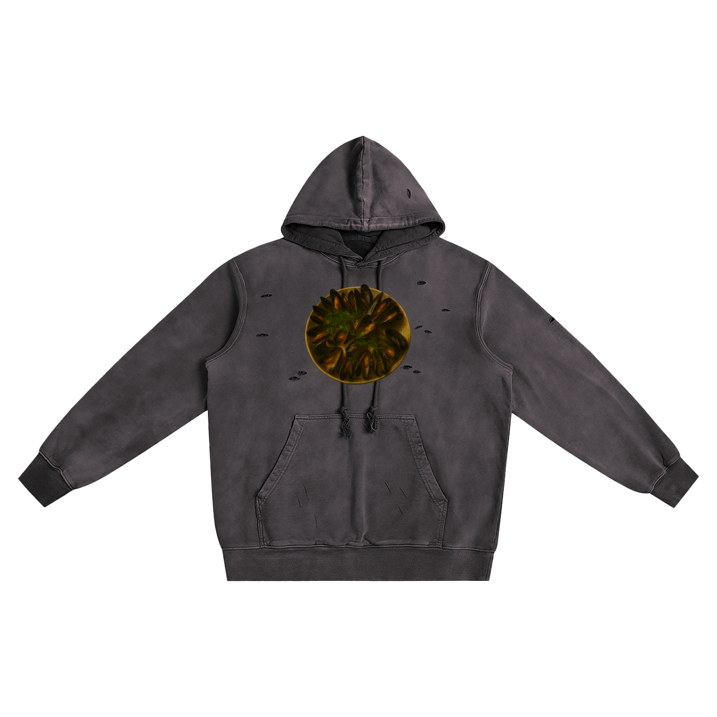 Distressed Vintage Wash Hoodie