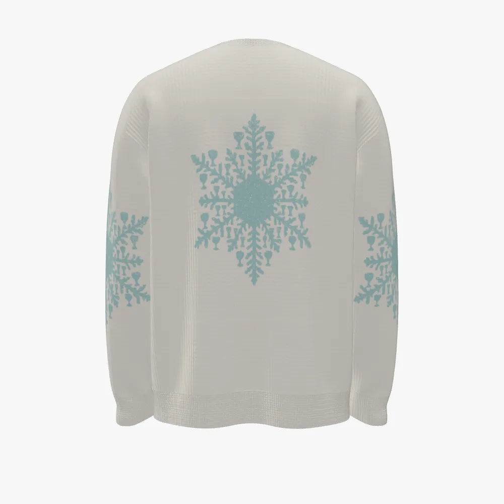 Vineyard SnowFlake Men's Oversized Crew Neck Pullover