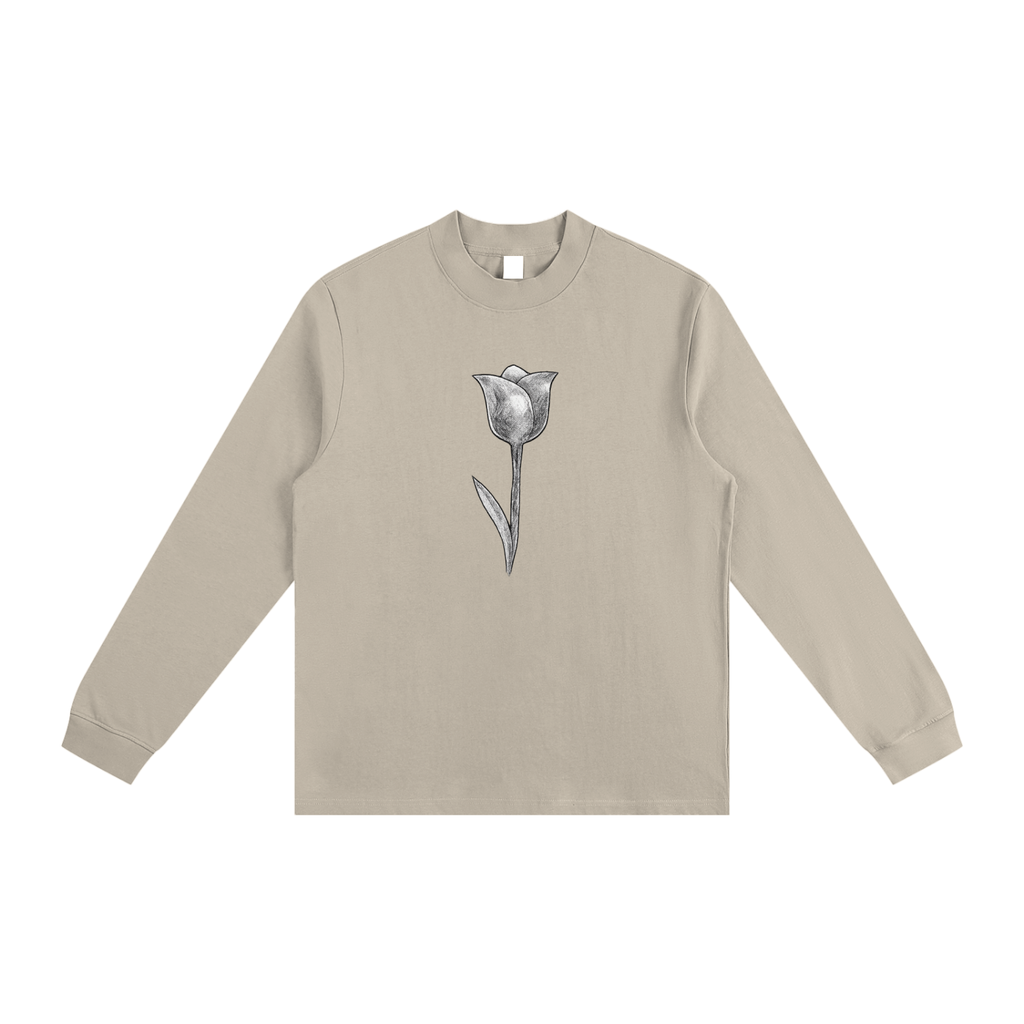 Tulip Front/ 293 State WaterColor Back Essential Non-Shrink Mock Neck Sweatshirt