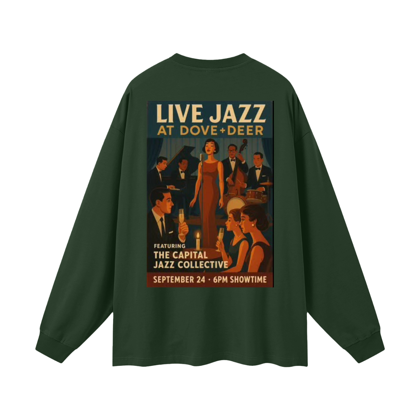 The Capital Jazz Collective @ Dove + Deer Fall 2025 Oversized Unisex Long Sleeve T-Shirt