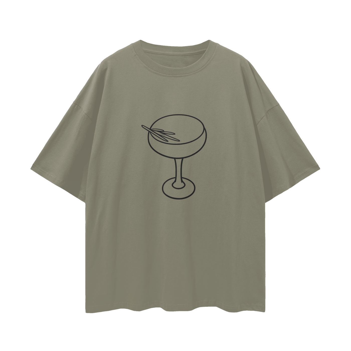 The Grocer Outline Loose Drop Shoulder T-Shirt