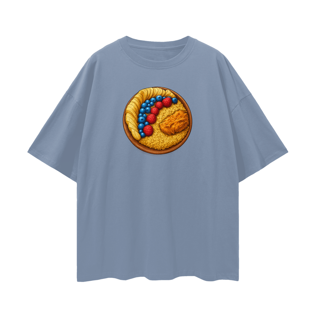 Oatmeal Streetwear Loose Drop Shoulder T-Shirt