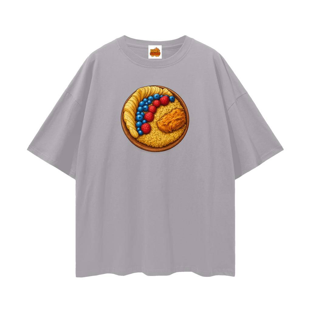 Oatmeal Streetwear Loose Drop Shoulder T-Shirt