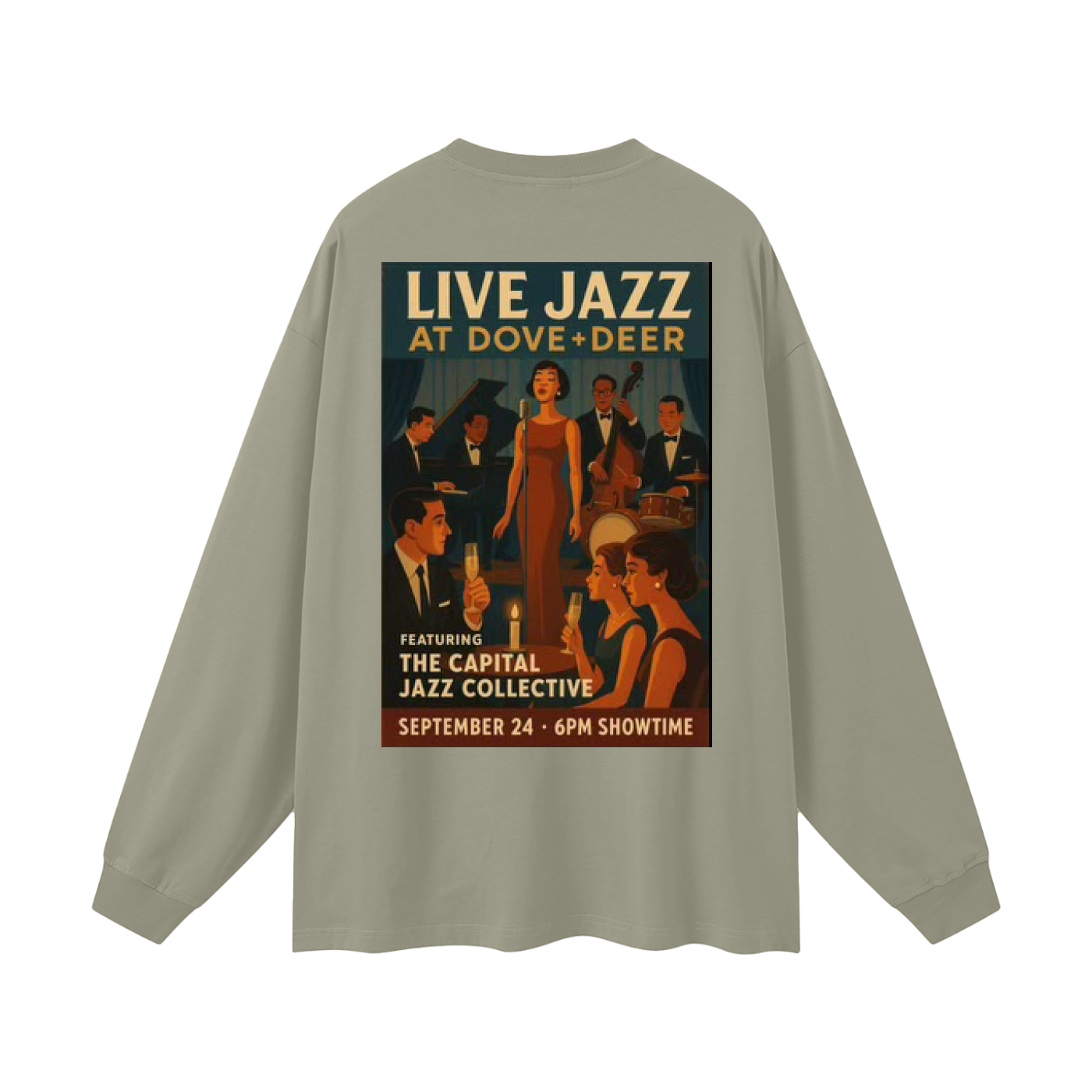 The Capital Jazz Collective @ Dove + Deer Fall 2025 Oversized Unisex Long Sleeve T-Shirt