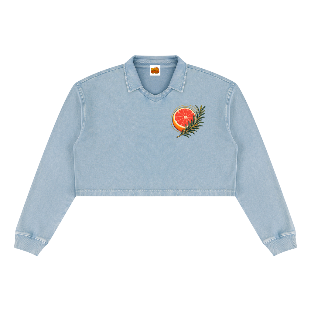 The Sweetest Sprig Women’s Vintage Wash Crop Sweatshirt