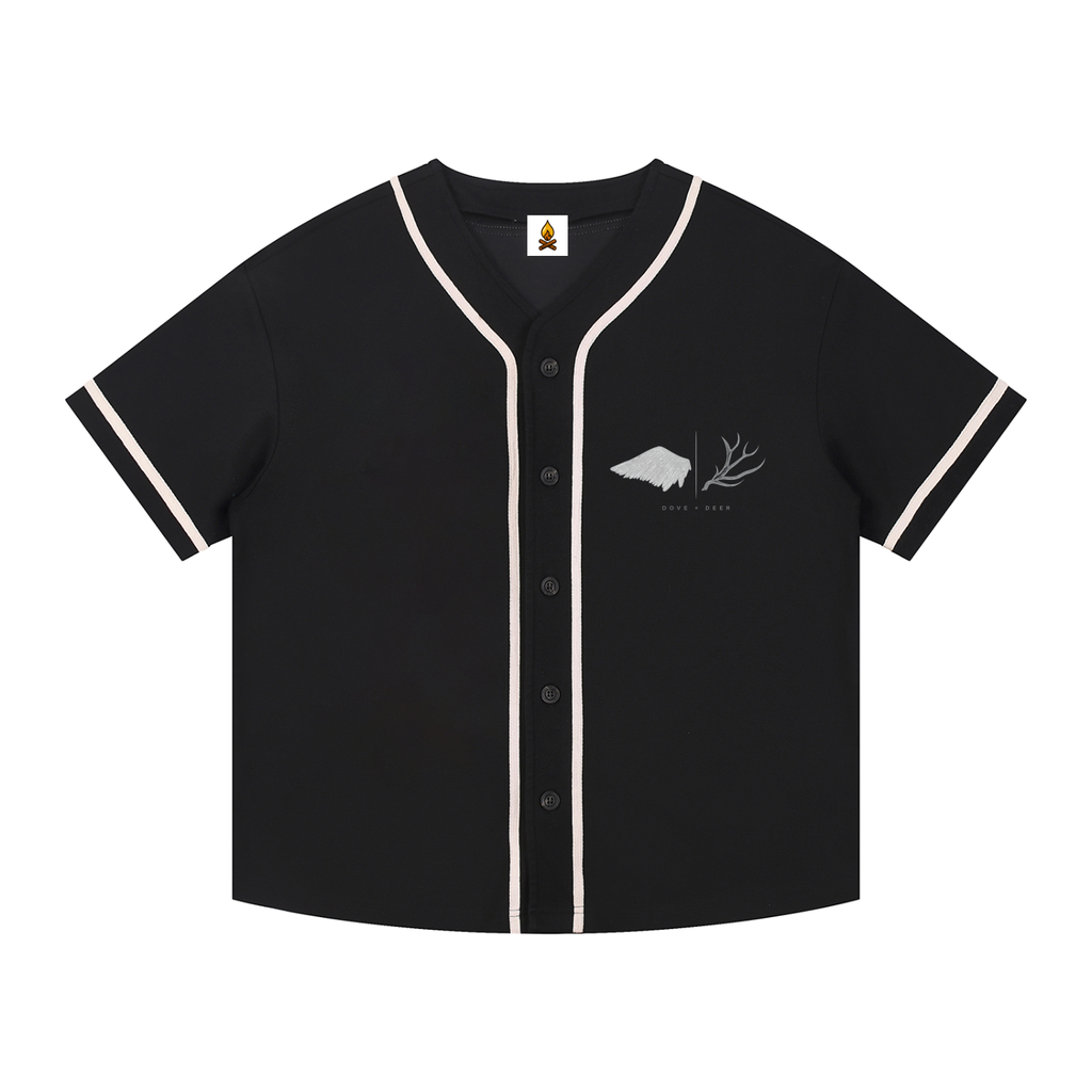 Dove+Deer Logo Front/ 32 Back Contrast Piped Button-Up Jersey
