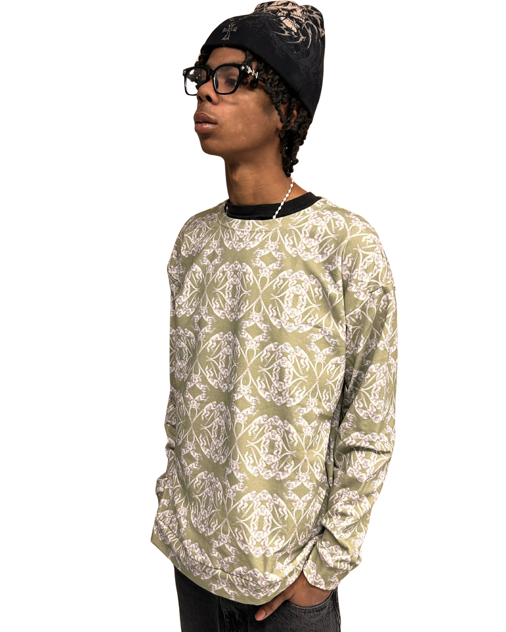 Jumping Monkeys Pattern Unisex cotton sweatshirt