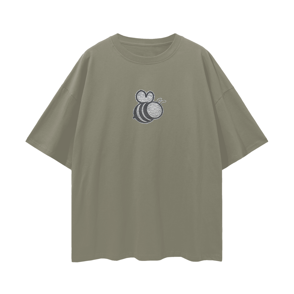 Bumble Cake Backed Streetwear Loose Drop Shoulder T-Shirt