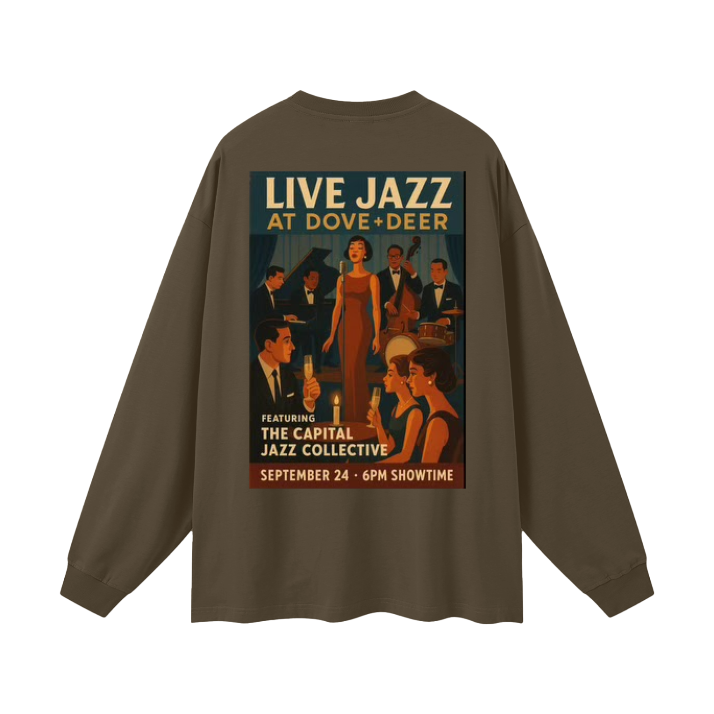 The Capital Jazz Collective @ Dove + Deer Fall 2025 Oversized Unisex Long Sleeve T-Shirt