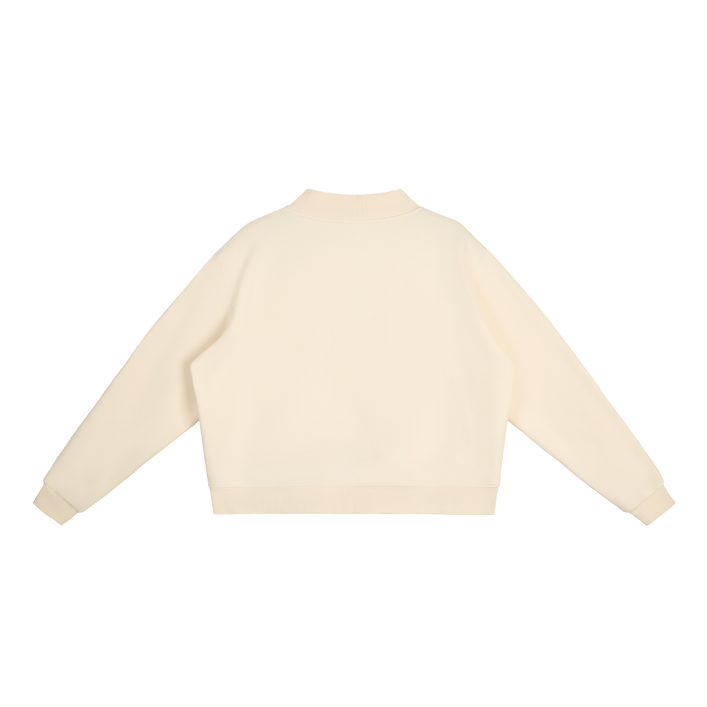 Queen of Champagne Mock-Neck Crew Sweatshirt