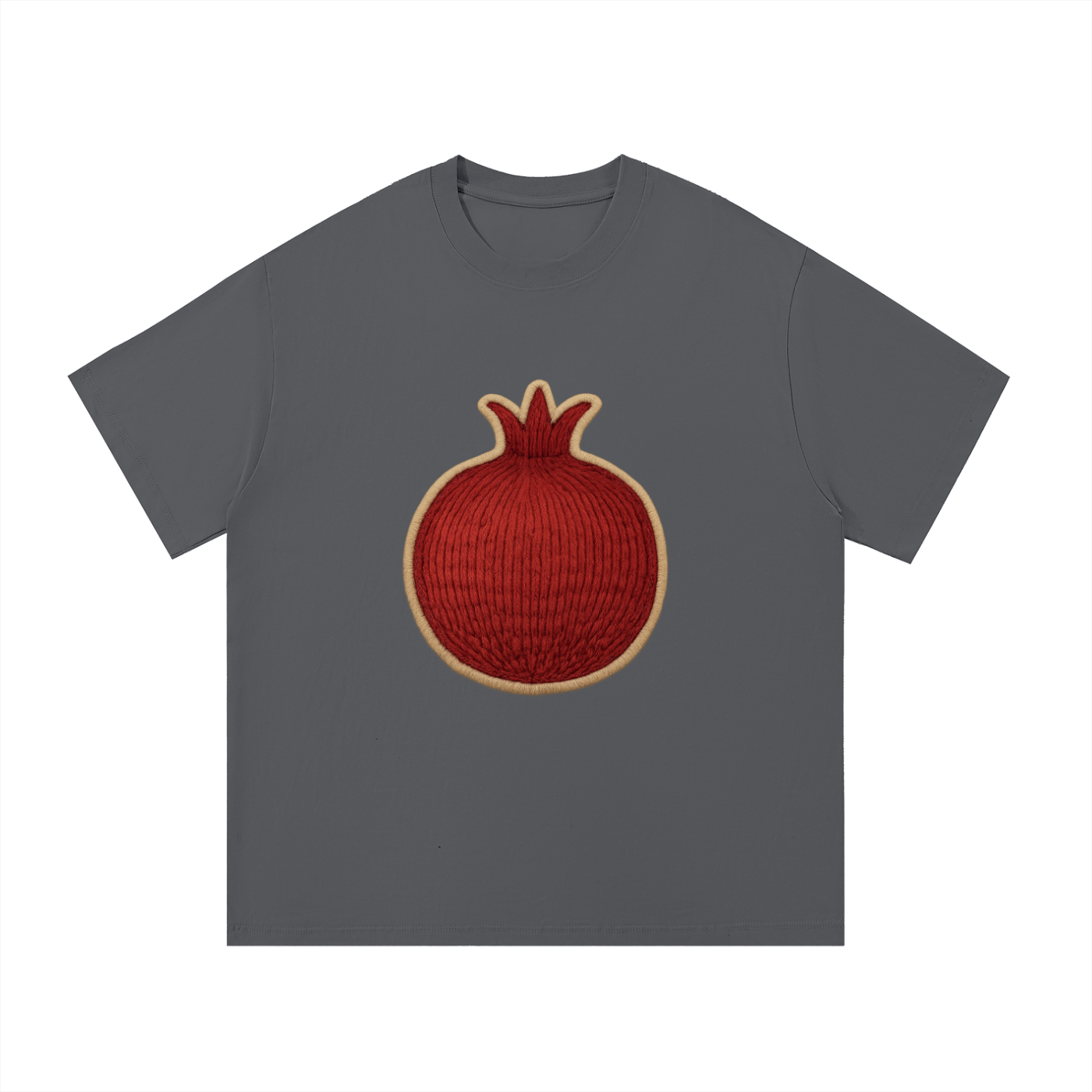 Big Stitched Whole Pom Cotton T-Shirt