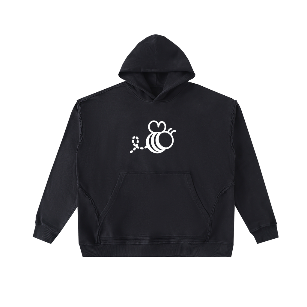 Bumbles Bee Heavy Weight Raw-Seam Enzyme Washed Hoodie