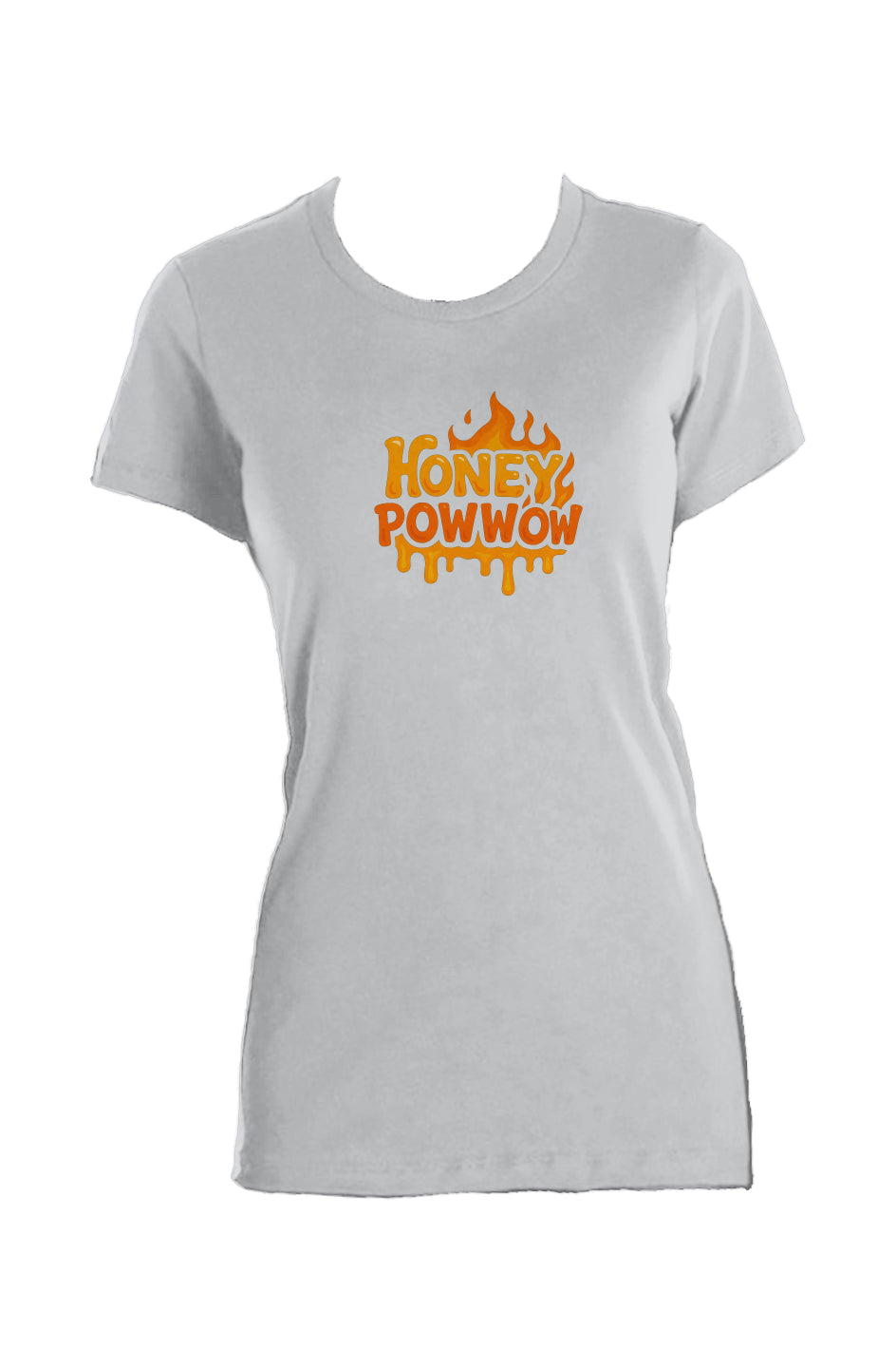 Honey PowWow Ladies Made in USA Crew T-Shirt