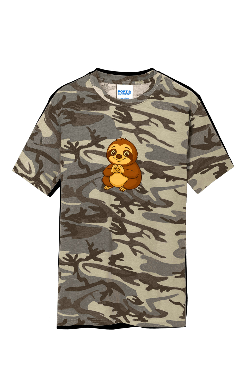 Love Sloth Core Cotton Camo Tee