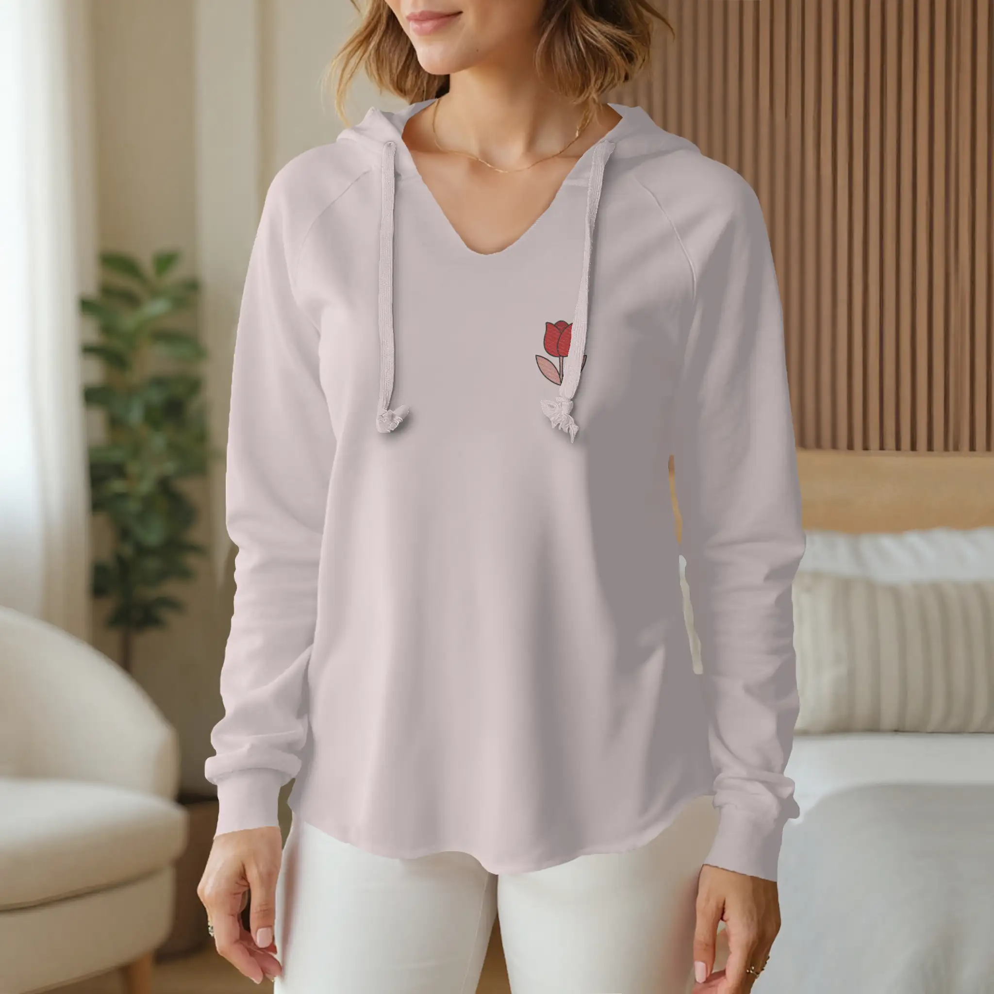 Capital Tulip Womens Lightweight  Wash Hooded Sweatshirt