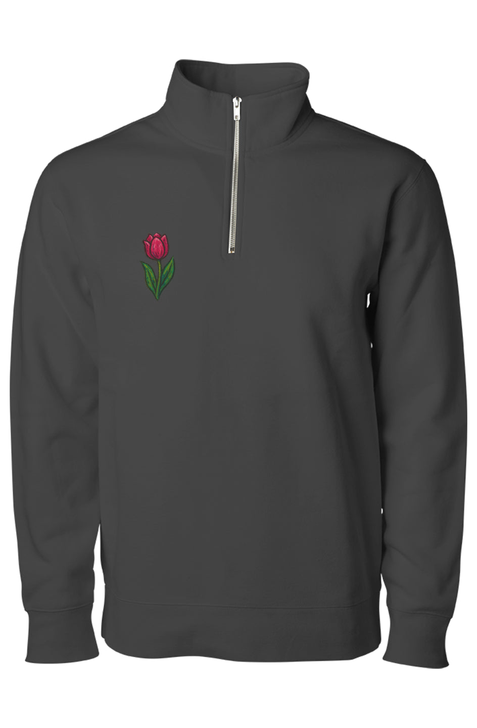 Water Color Tulip Midweight Quarter Zip Pullover