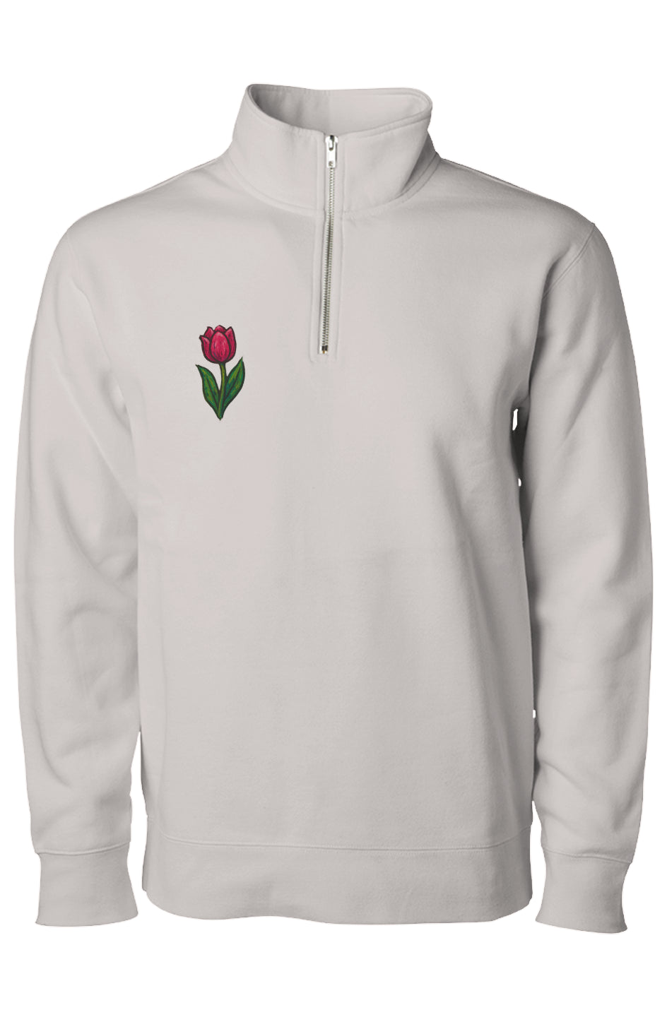 Water Color Tulip Midweight Quarter Zip Pullover