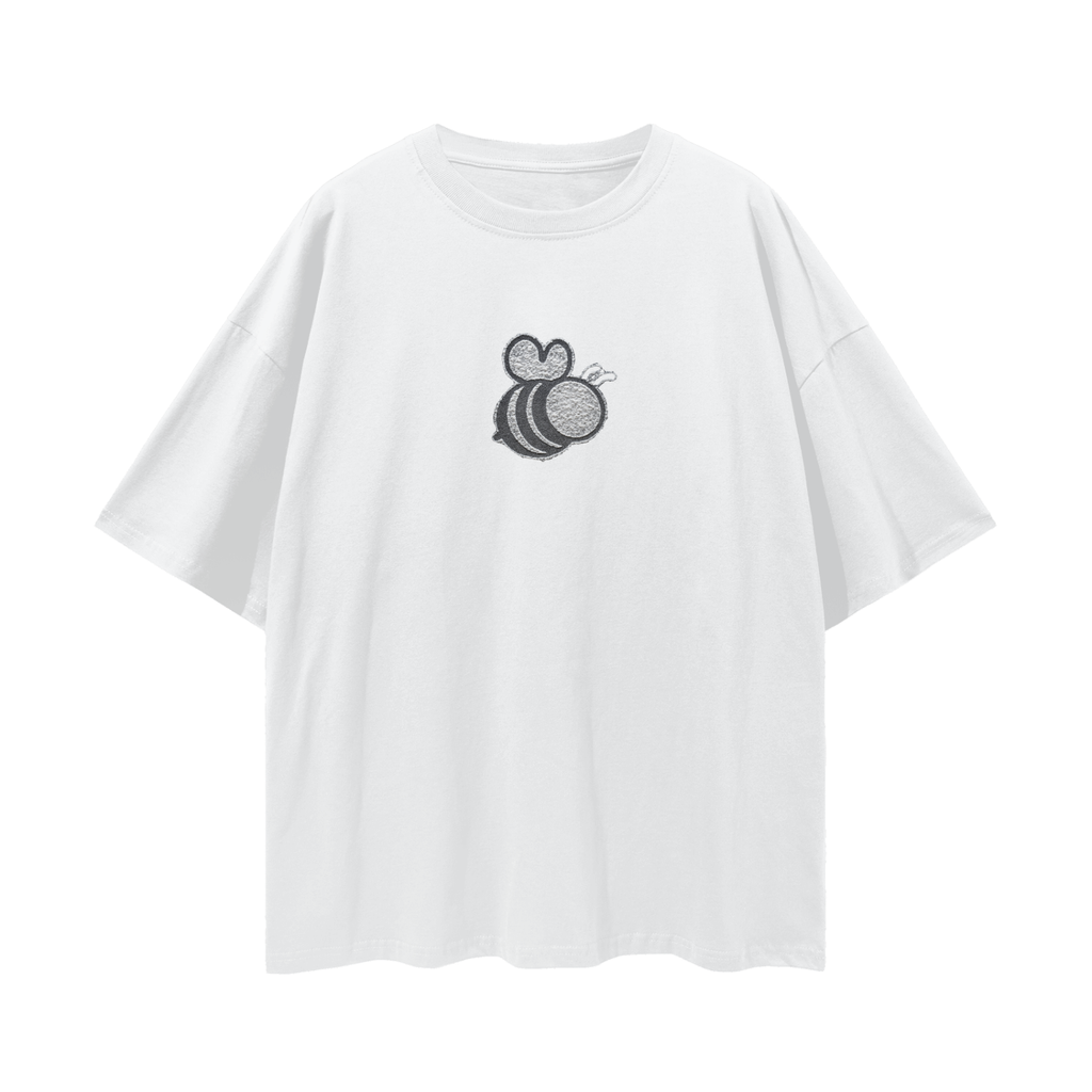 Bumble Cake Backed Streetwear Loose Drop Shoulder T-Shirt