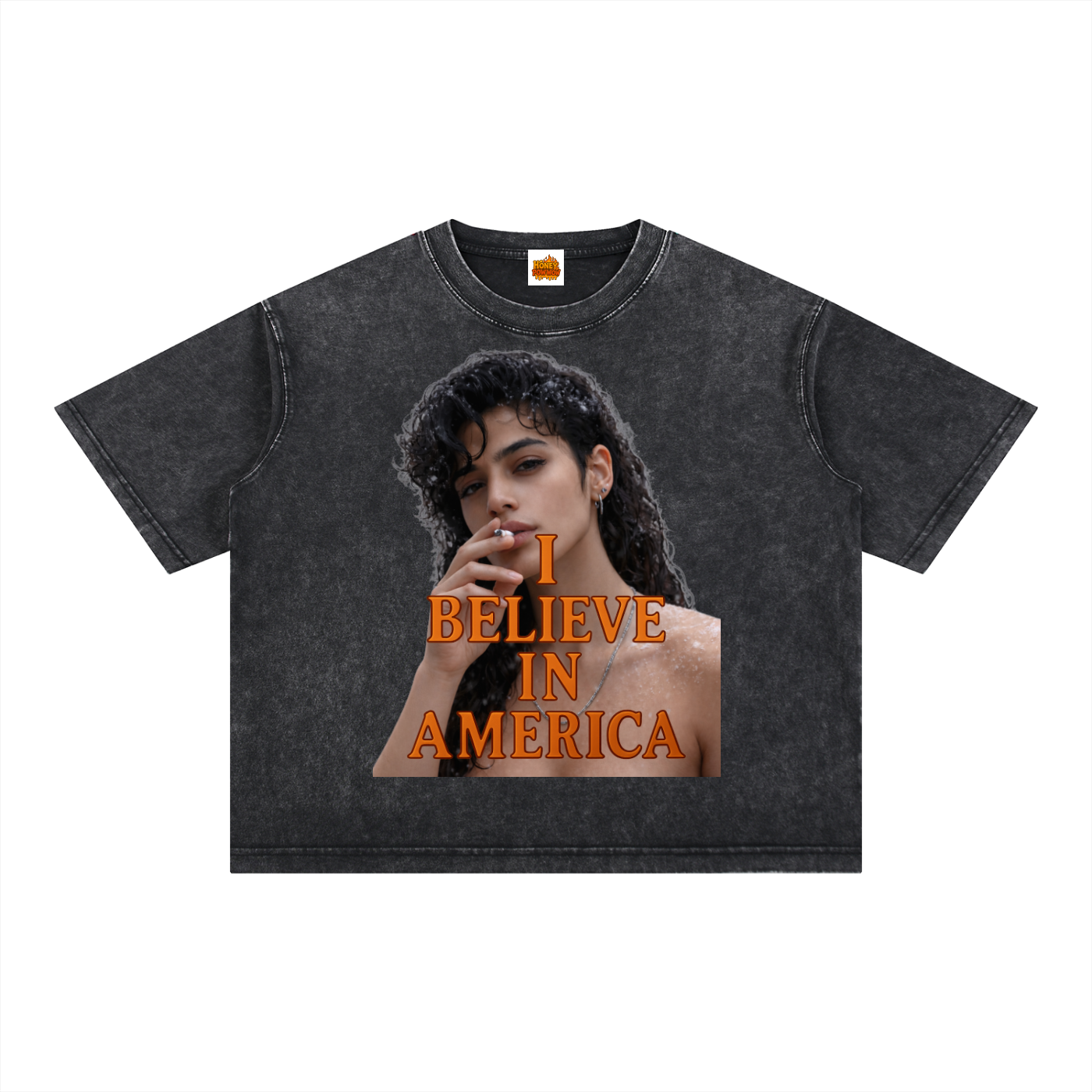 She Believes Mineral Wash Boxy Cotton T-Shirt