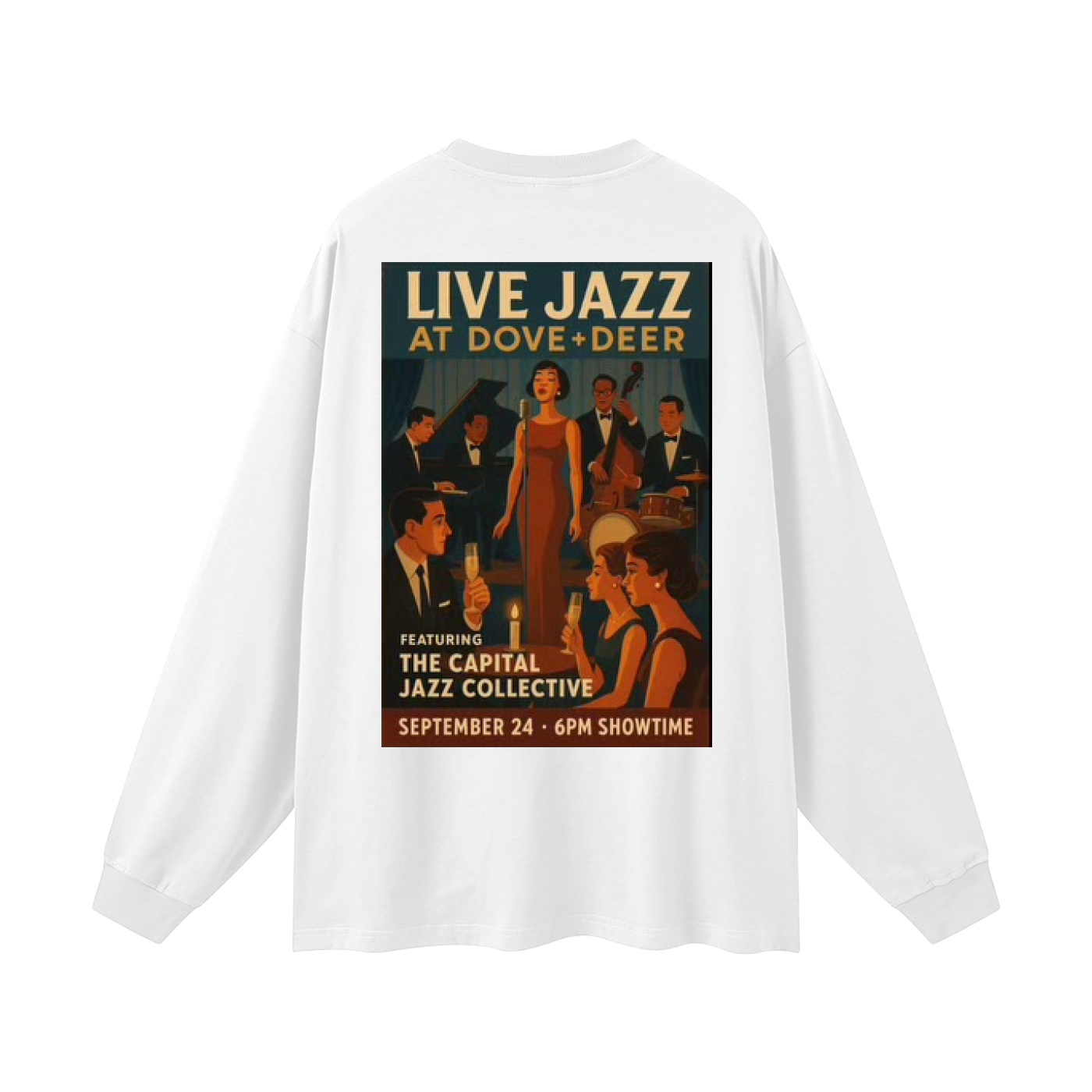 The Capital Jazz Collective @ Dove + Deer Fall 2025 Oversized Unisex Long Sleeve T-Shirt