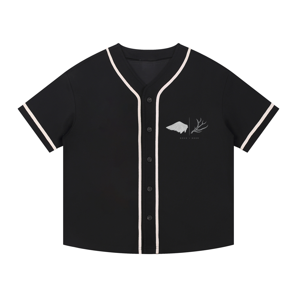 Dove+Deer Logo Front/ 32 Back Contrast Piped Button-Up Jersey