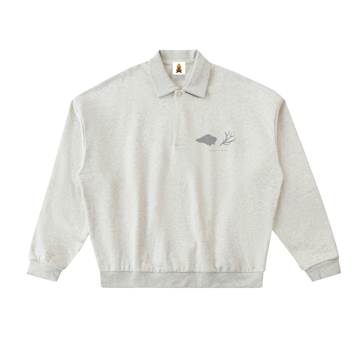 Mussel Shirt Heavyweight Fleece Polo Sweatshirt