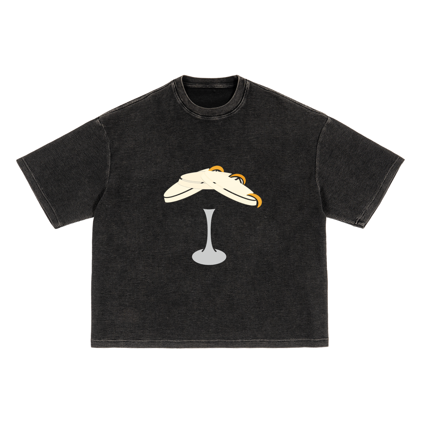Textured Waffle Washed Boxy T-Shirt