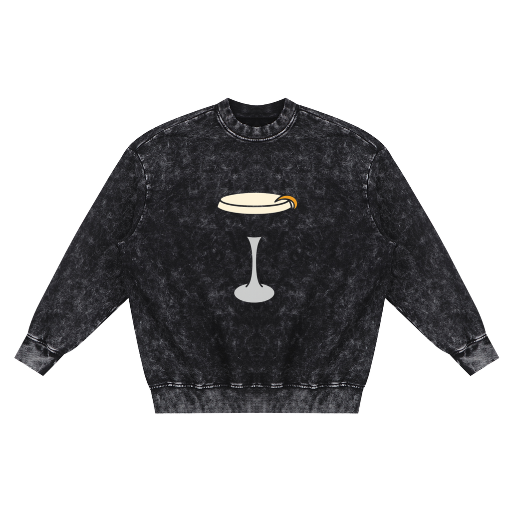 Snow Washed Hand-Frayed Sweatshirt
