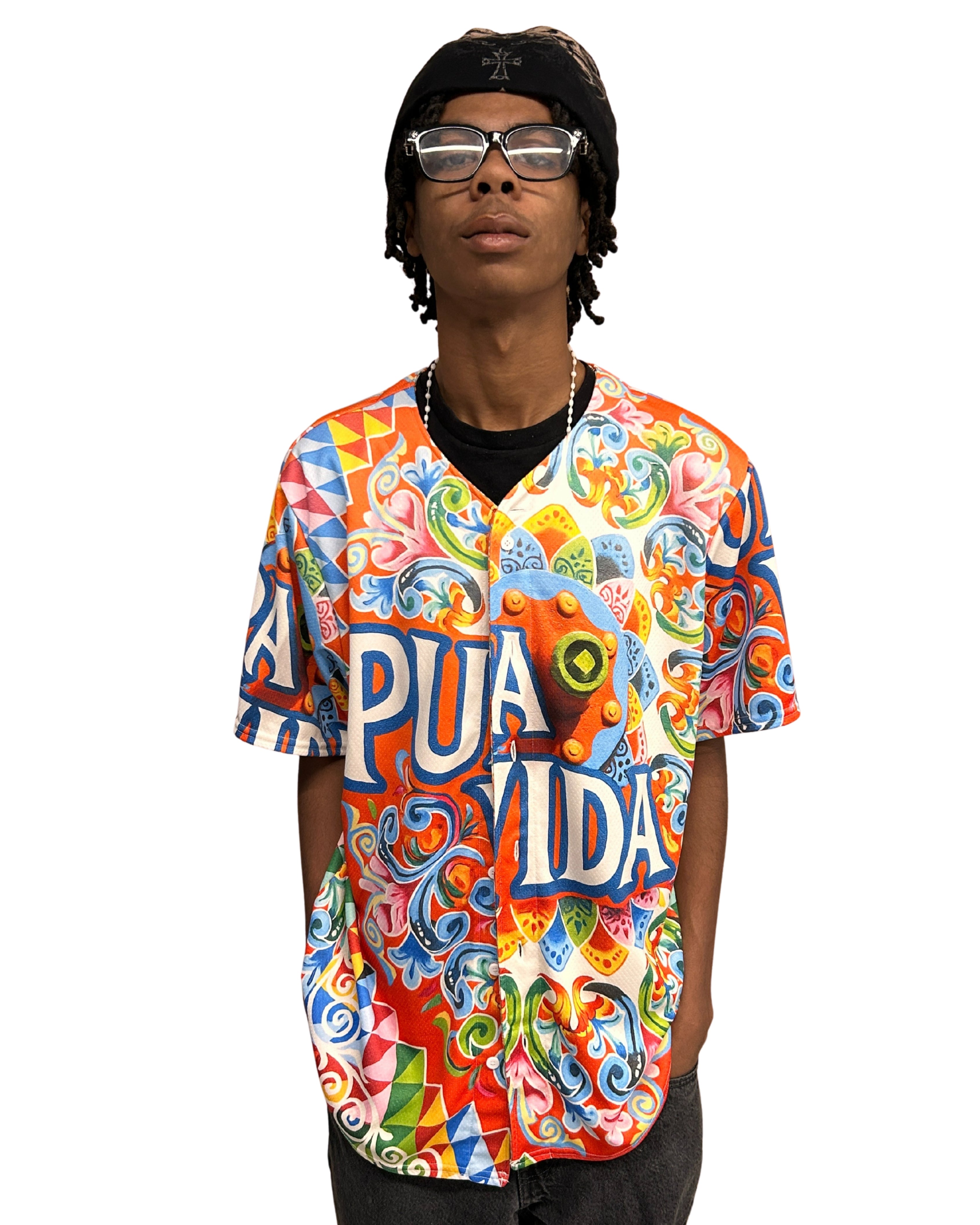 Pura Vida Wheel Recycled Baseball Jersey