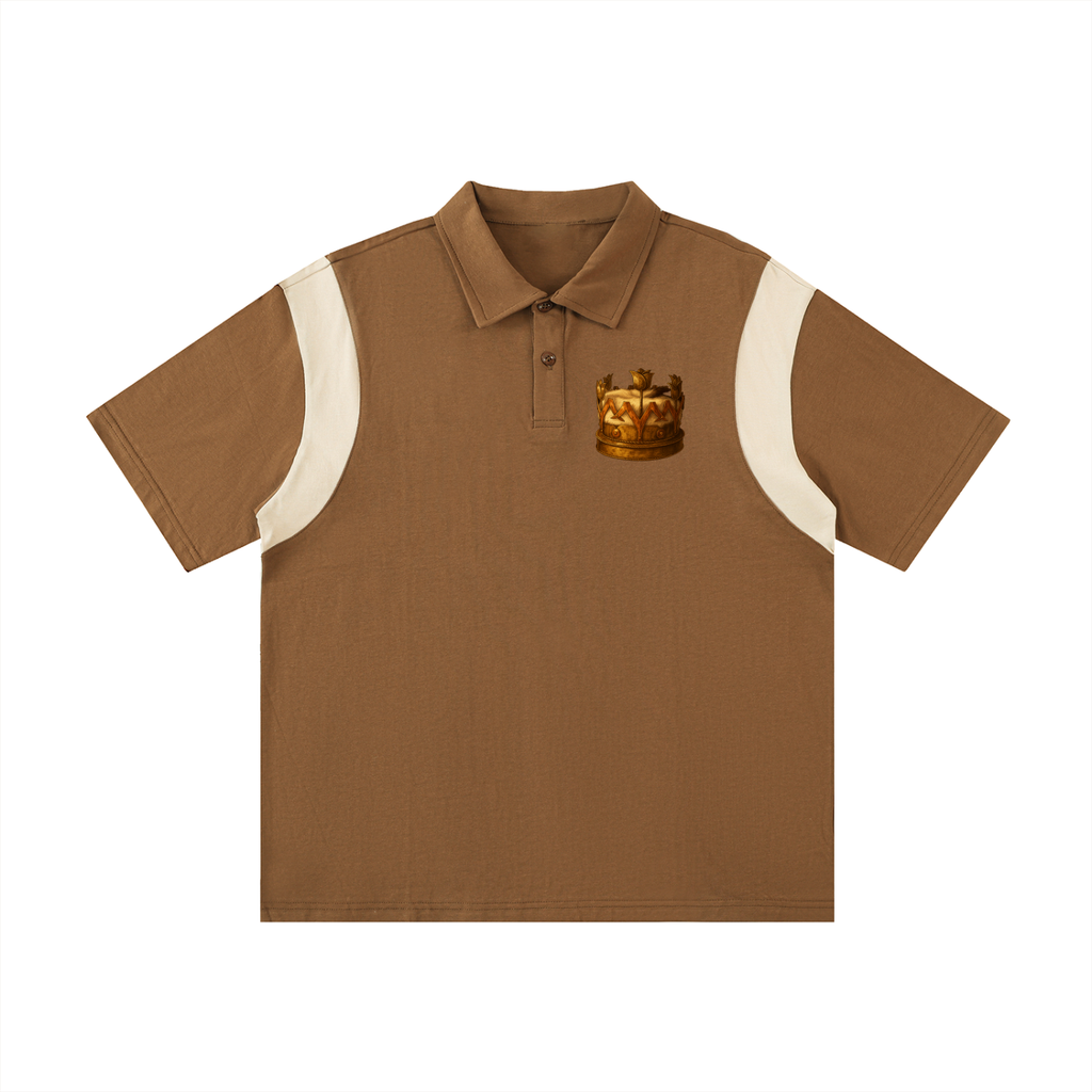 Tulip Crown/ City Hall Contrast Panel Cotton Polo Shirt