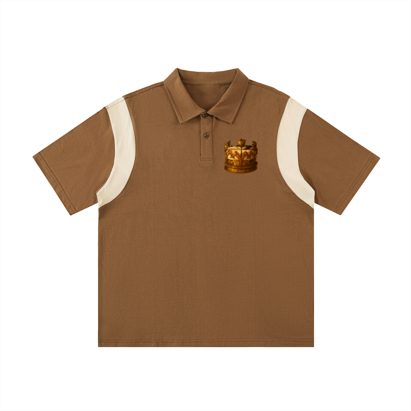 Tulip Crown/ City Hall Contrast Panel Cotton Polo Shirt