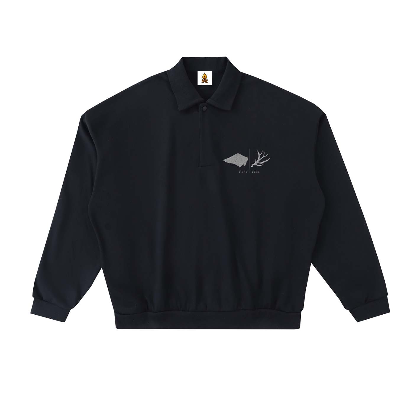 Mussel Shirt Heavyweight Fleece Polo Sweatshirt