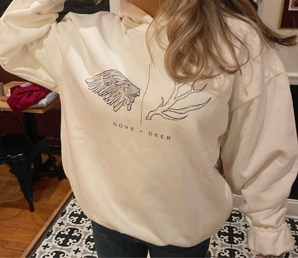 Dove + Deer Logo Heavyweight Hidden Pocket Fleece Hoodie